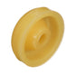 Non-Marking TP Yellow Rubber Roller End Cap 3-1/2in w/ 1-1/4in ID Hole