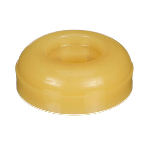 Non-Marking TP Yellow Rubber Roller End Cap 3-1/2in w/ 1-1/4in ID Hole