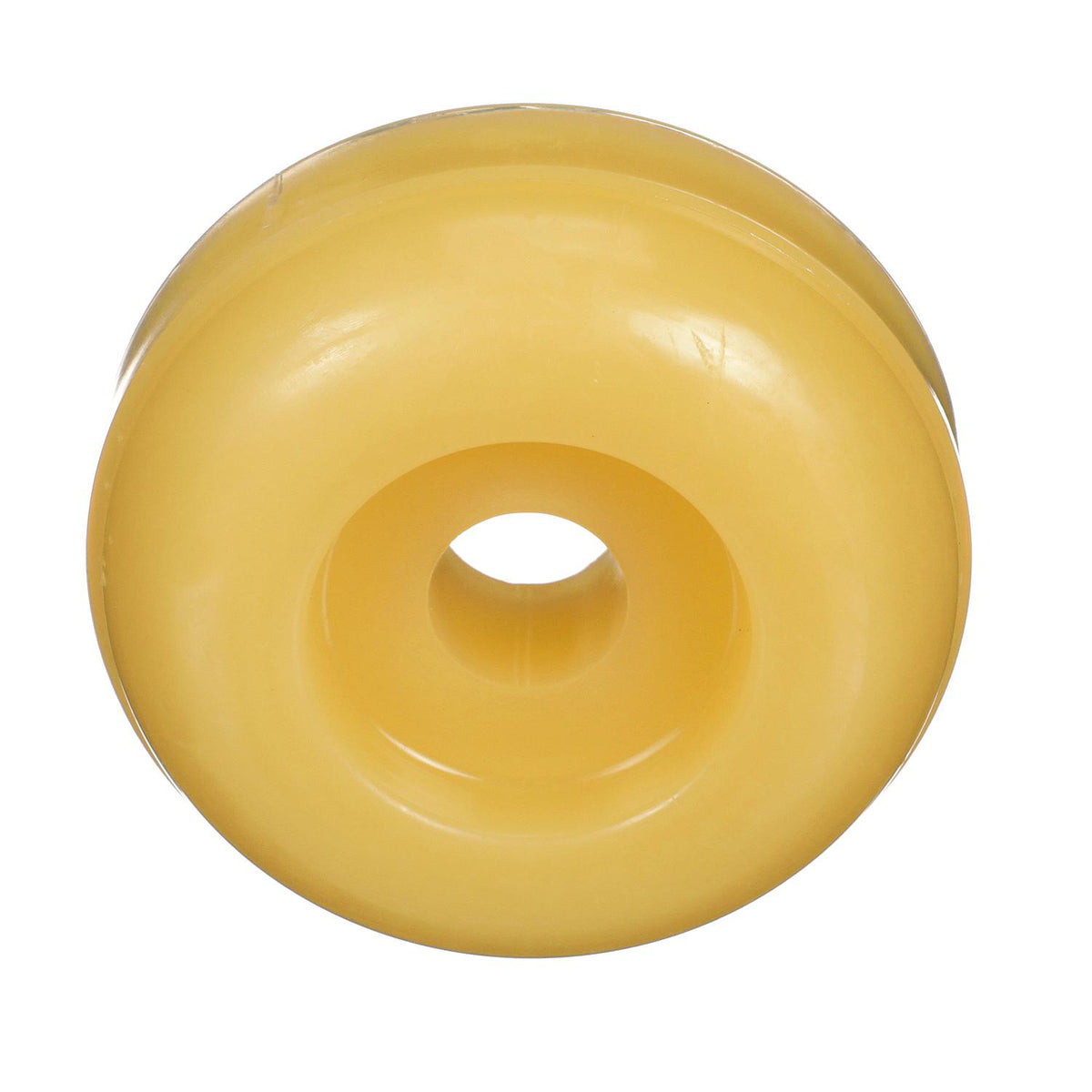 Non-Marking TP Yellow Rubber Roller End Cap 3-1/2in w/ 1-1/4in ID Hole