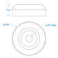 Non-Marking TP Yellow Rubber Roller End Cap 3-1/2in w/ 1-1/4in ID Hole
