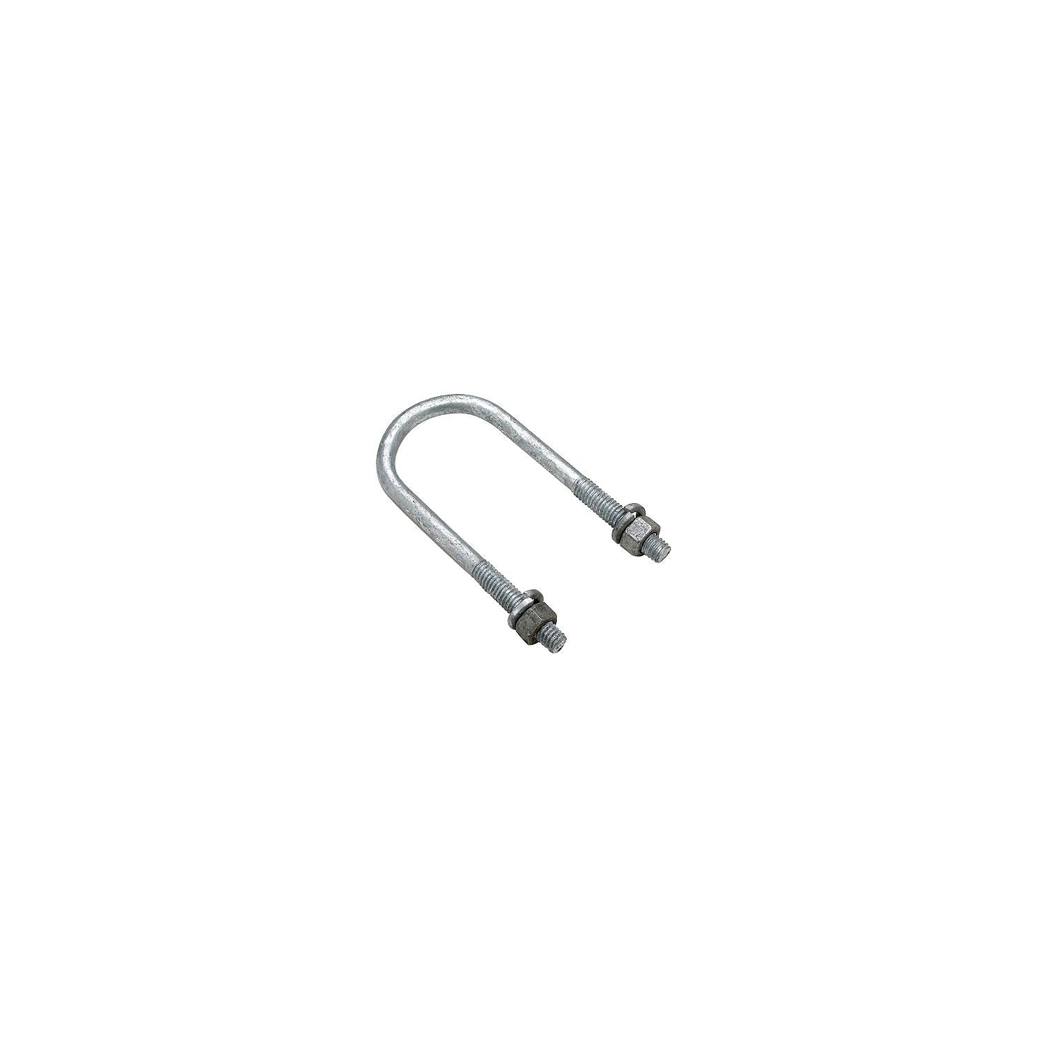 Round U-Bolt, Galvanized, 2-3/8in x 5-3/8in, Bulk