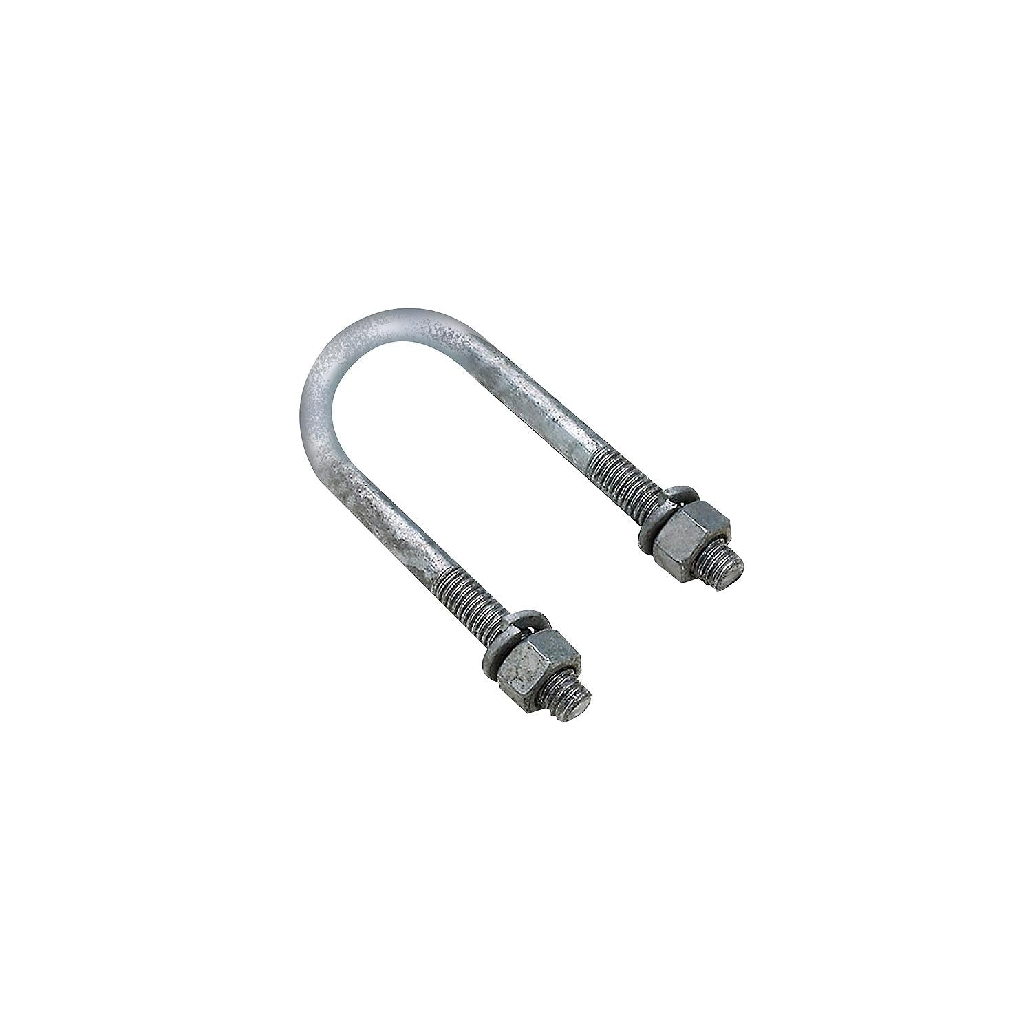 Round U-Bolt, Galvanized, 2-3/8in x 5-3/8in, Bulk