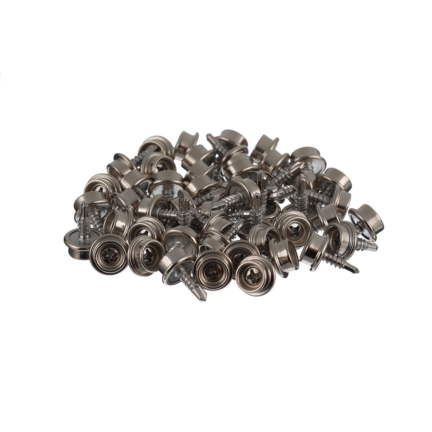 Button Stud Self-Drilling Screw 1/2in, 1/PK