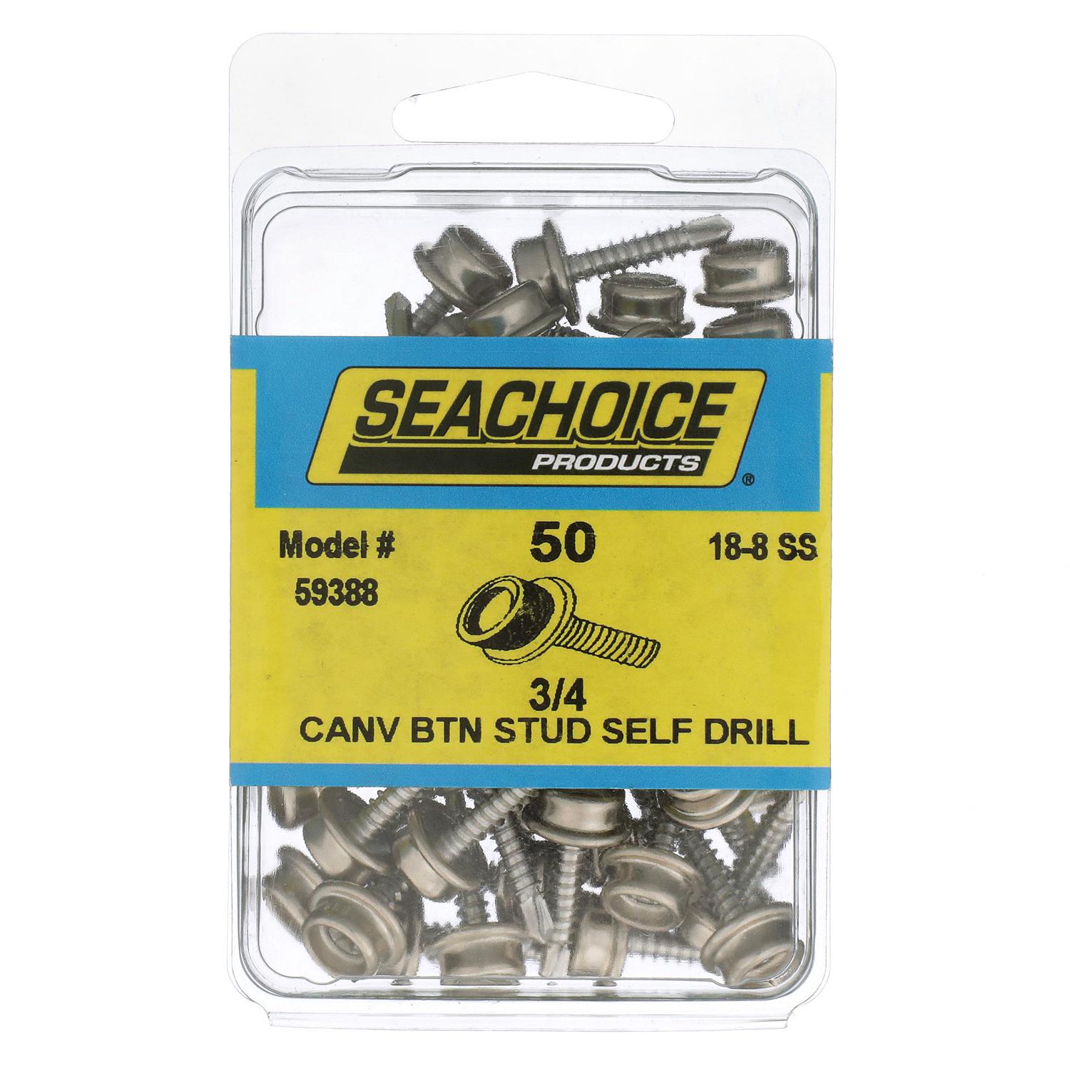 Button Stud Self-Drilling Screw 3/4in, 1/PK