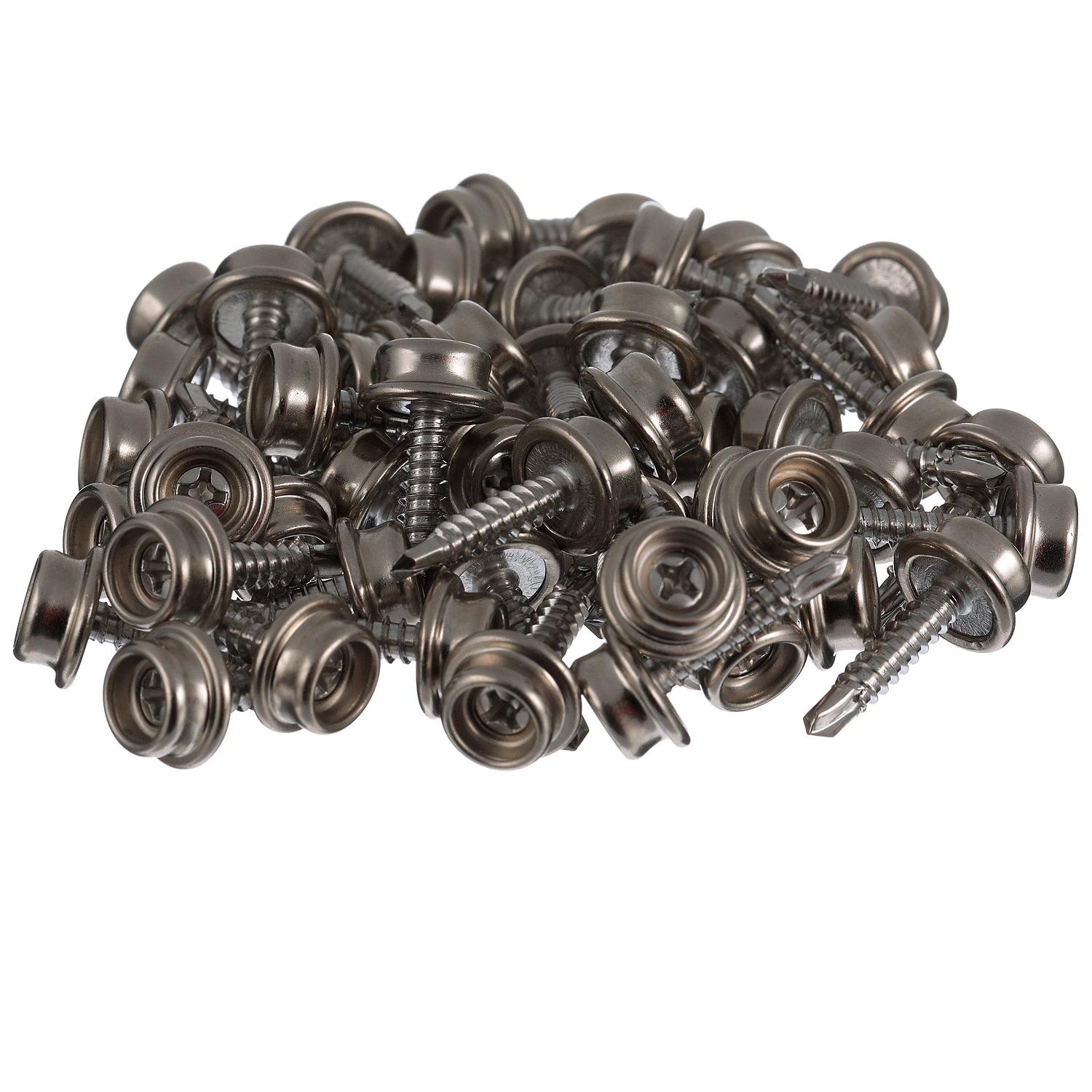 Button Stud Self-Drilling Screw 3/4in, 1/PK
