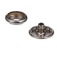 Stainless Steel Button Socket w/ Barrel, 1/4in, 40 Sets