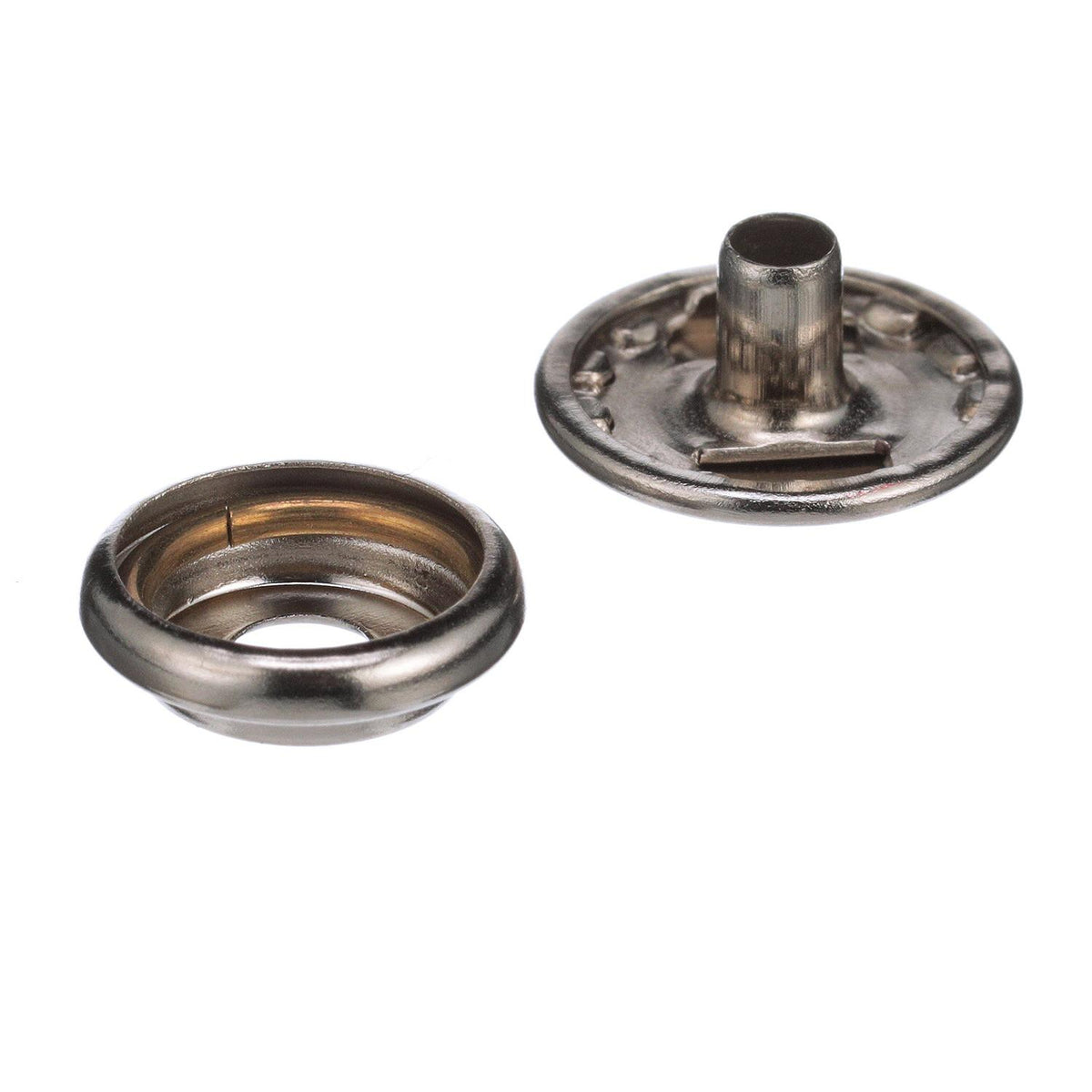 Stainless Steel Button Socket w/ Barrel, 1/4in, 40 Sets