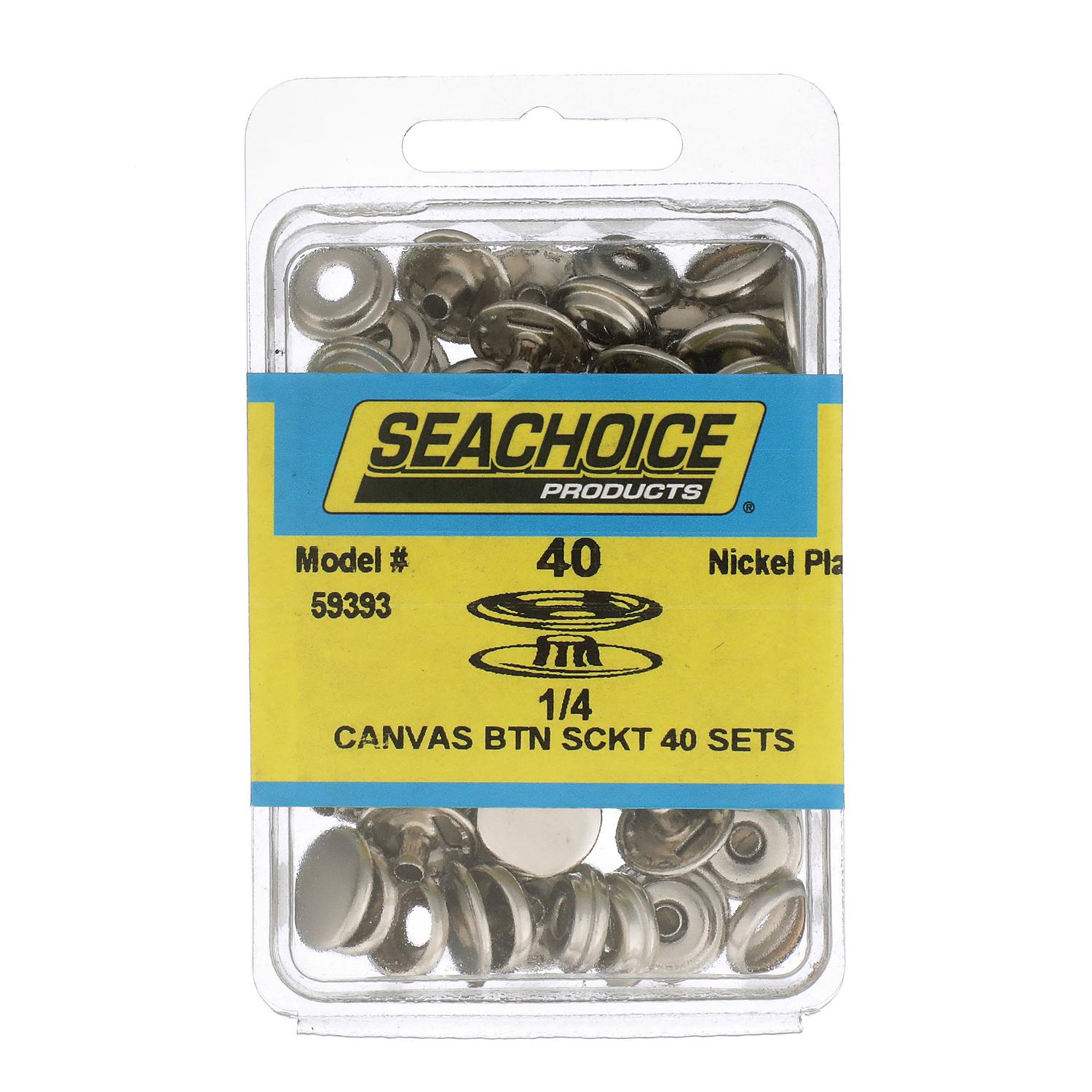 Stainless Steel Button Socket w/ Barrel, 1/4in, 40 Sets