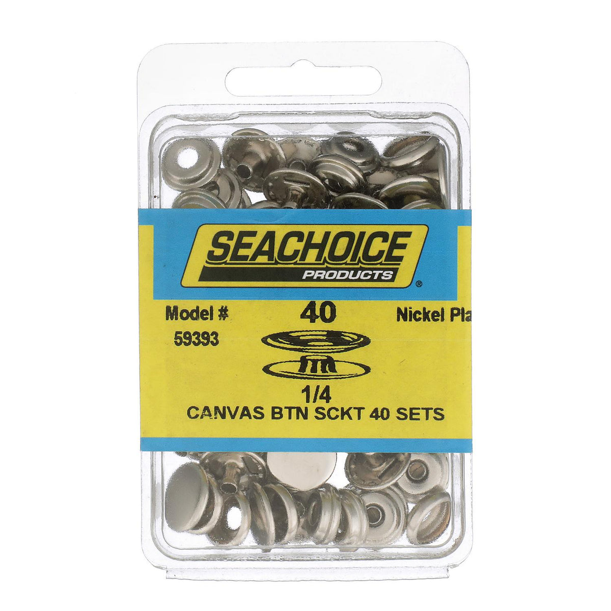 Stainless Steel Button Socket w/ Barrel, 1/4in, 40 Sets