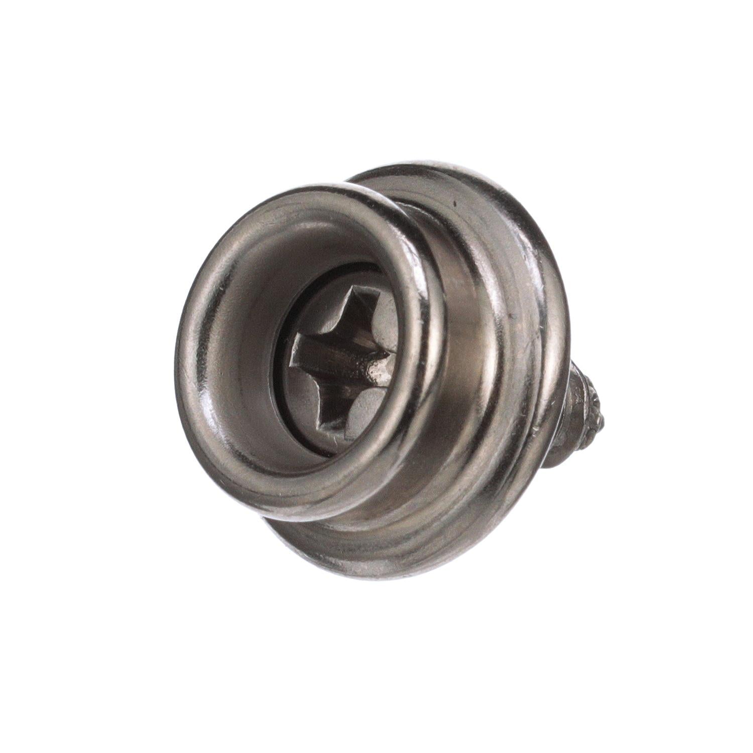 Stainless Steel Button Stud w/ Tapping Screw, #8 x 3/8in, 40/PK