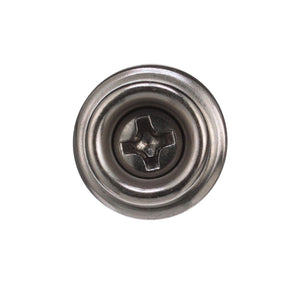 Stainless Steel Button Stud w/ Tapping Screw, #8 x 3/8in, 40/PK