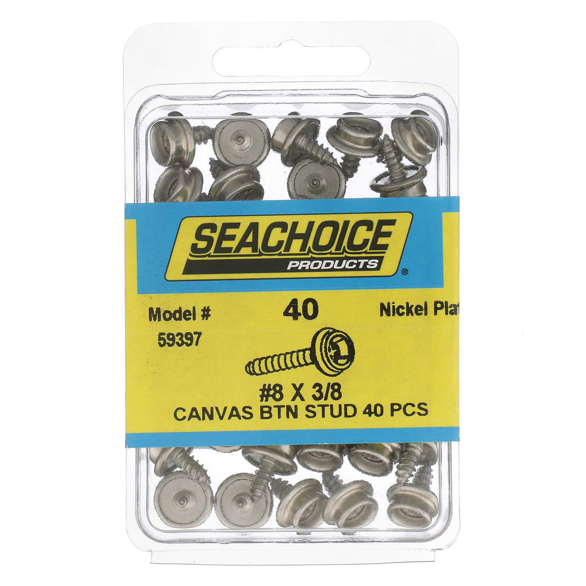 Stainless Steel Button Stud w/ Tapping Screw, #8 x 3/8in, 40/PK
