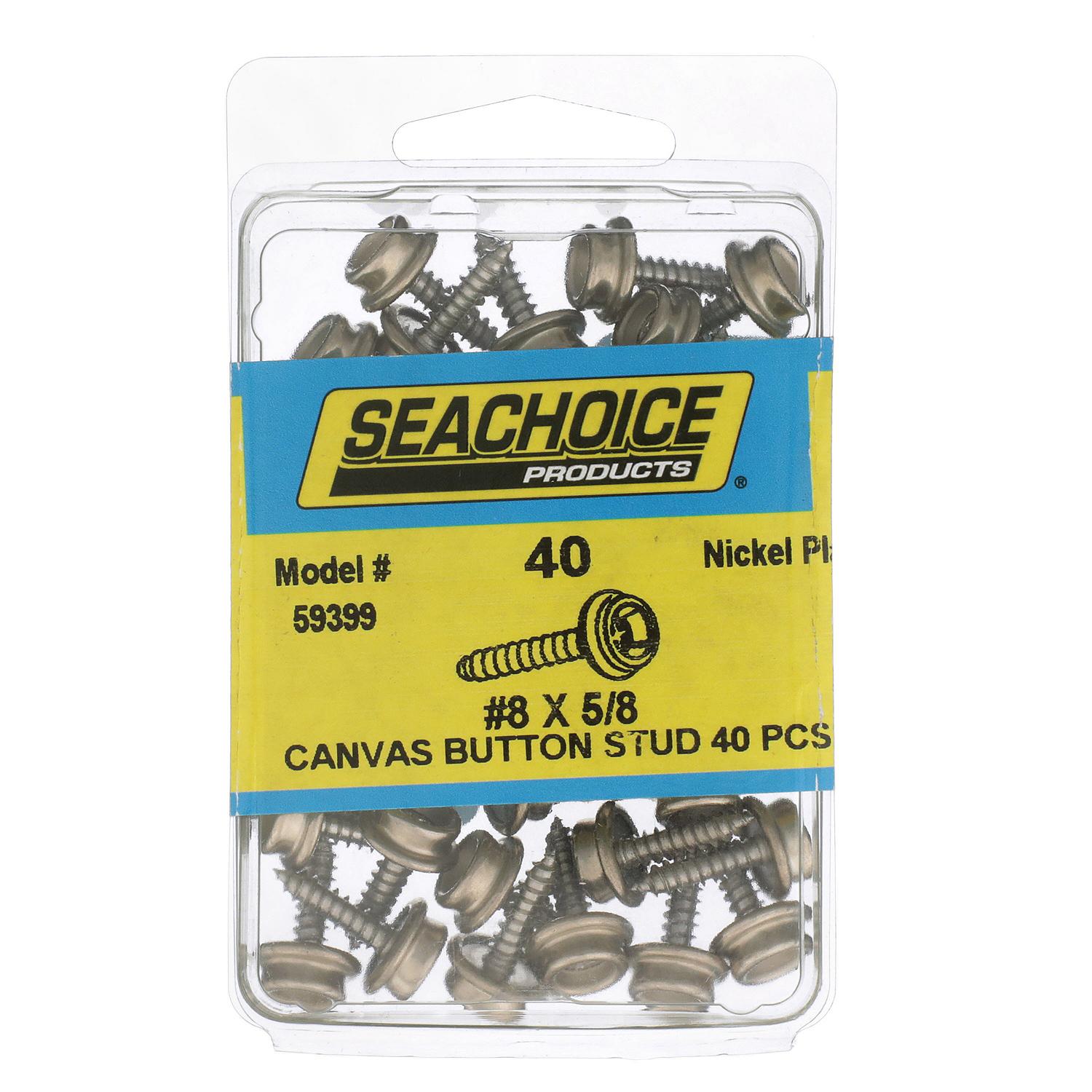 Stainless Steel Button Stud w/ Tapping Screw, #8 x 5/8in, 40/PK