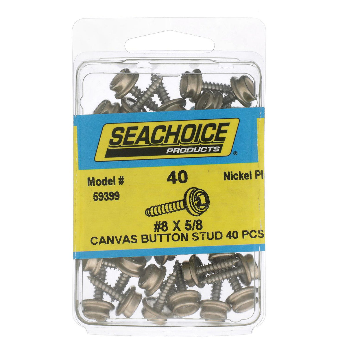 Stainless Steel Button Stud w/ Tapping Screw, #8 x 5/8in, 40/PK