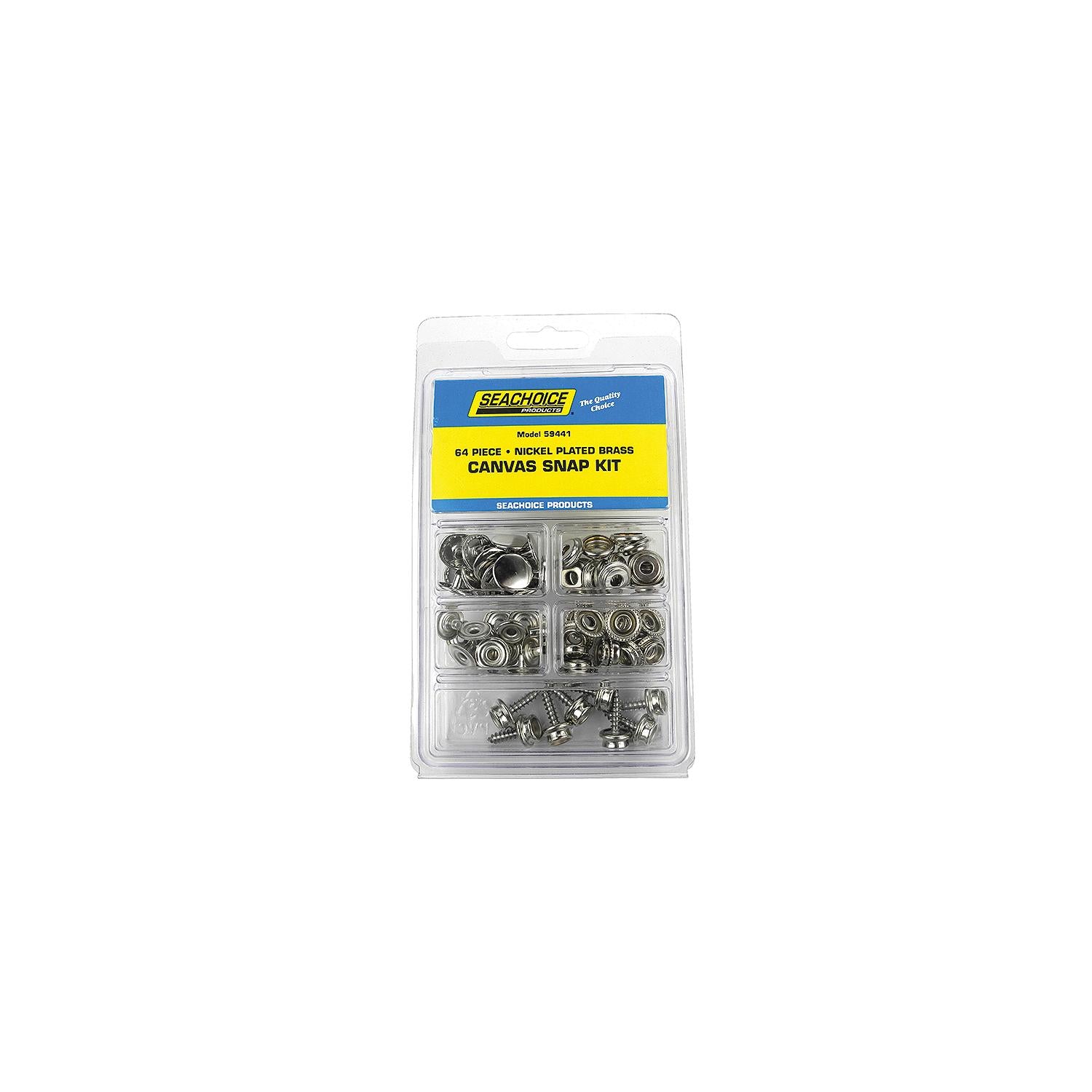 Nickel Plated Brass Canvas Snap Kit - 64 Piece