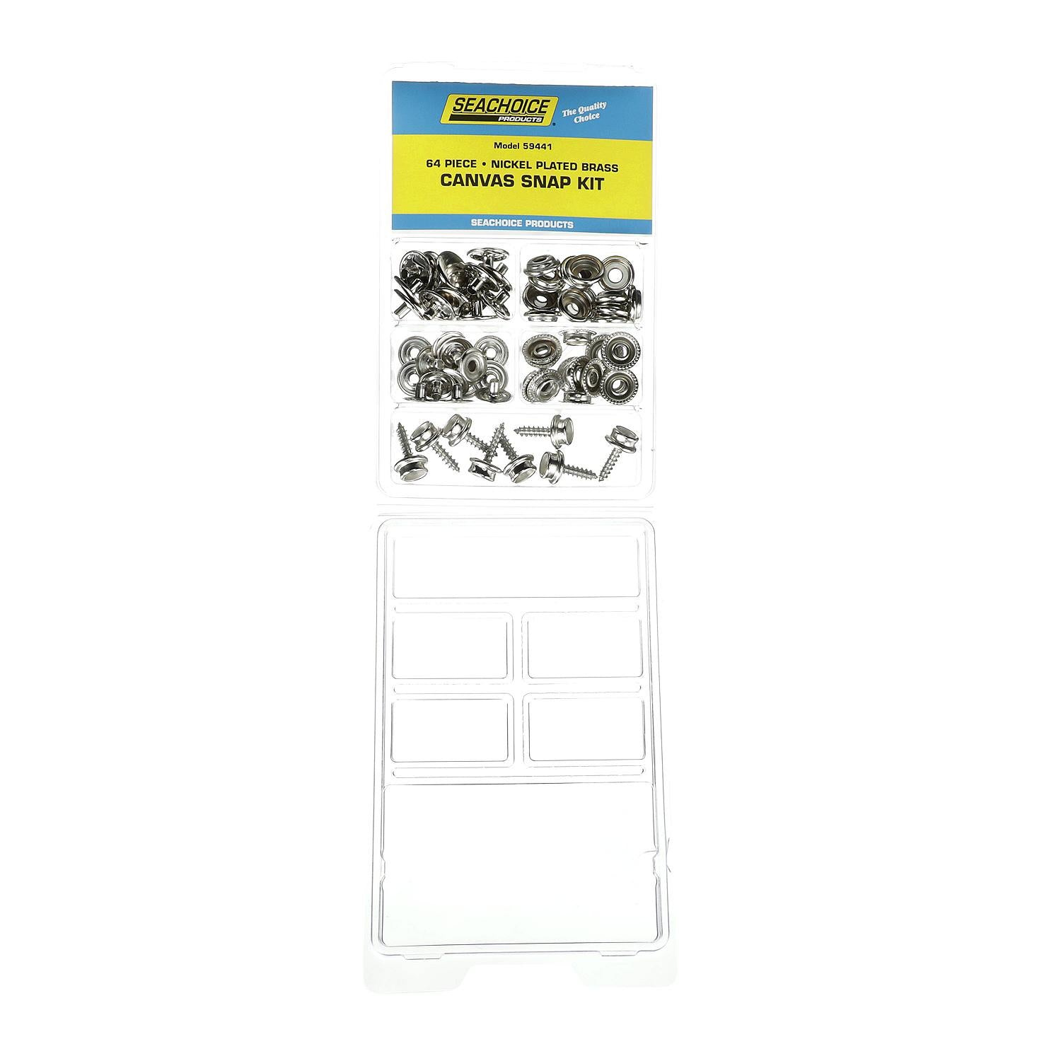 Nickel Plated Brass Canvas Snap Kit - 64 Piece
