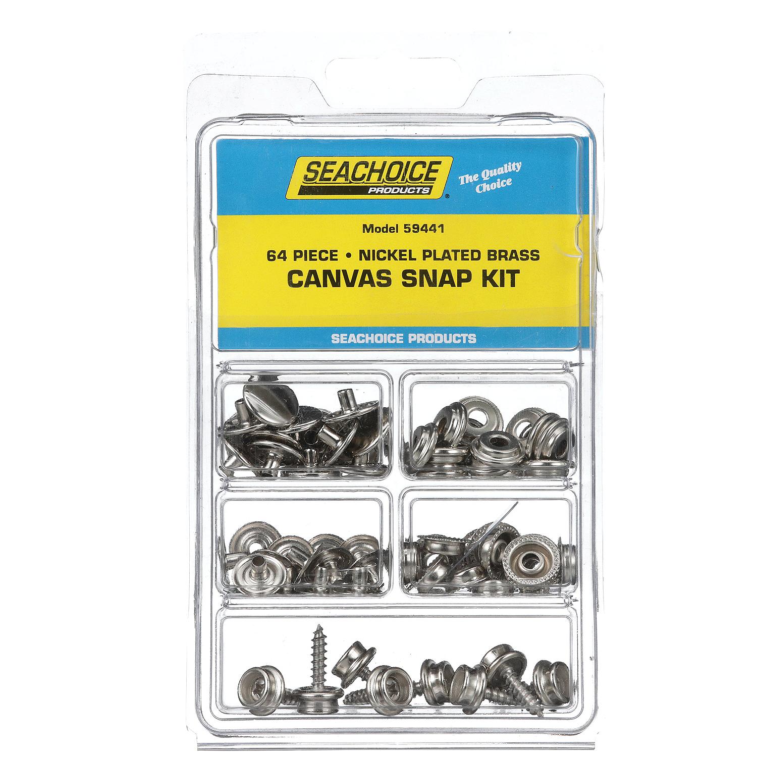 Nickel Plated Brass Canvas Snap Kit - 64 Piece