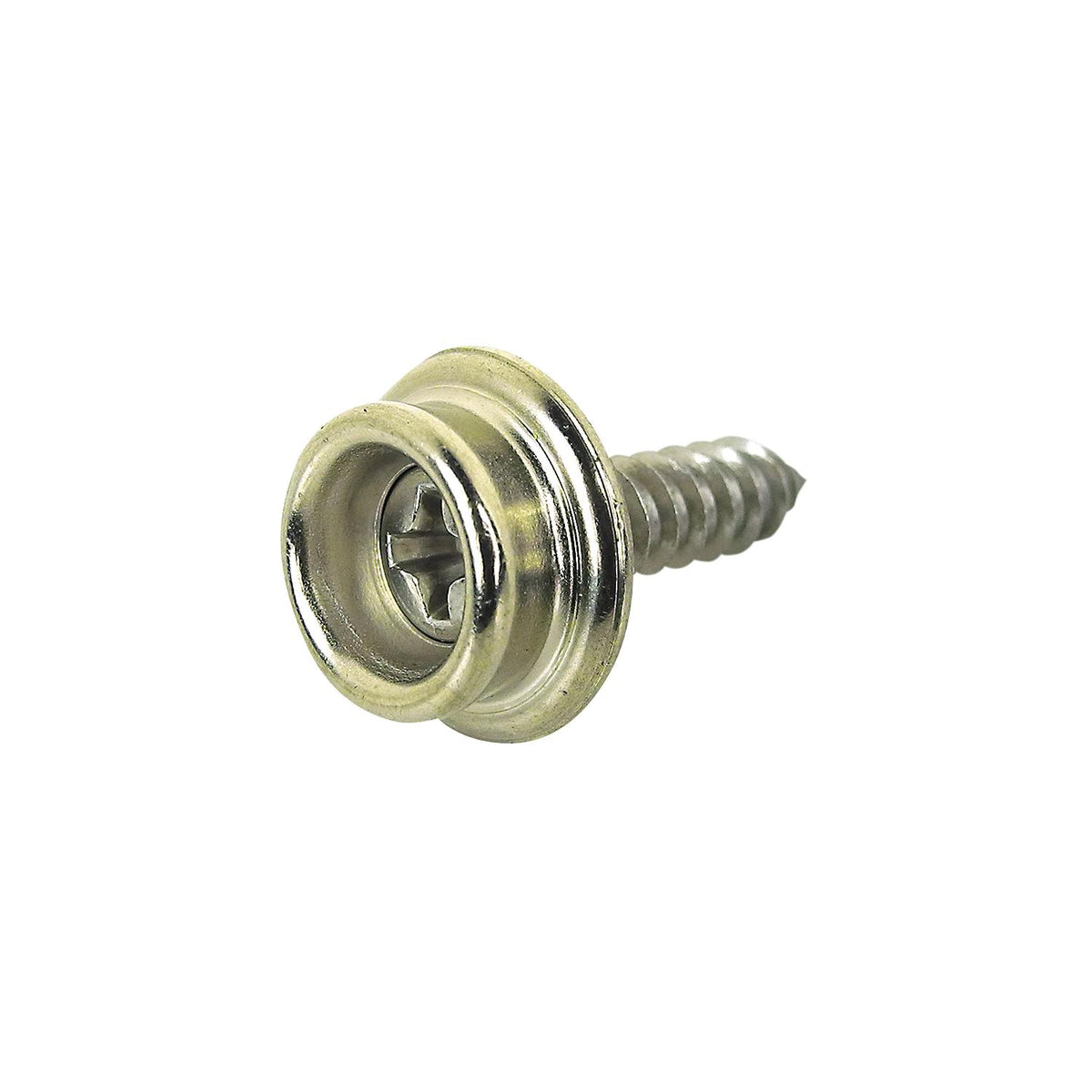 #8 x 3/8in Stainless Steel Button Stud w/ Tapping Screw, 6/PK