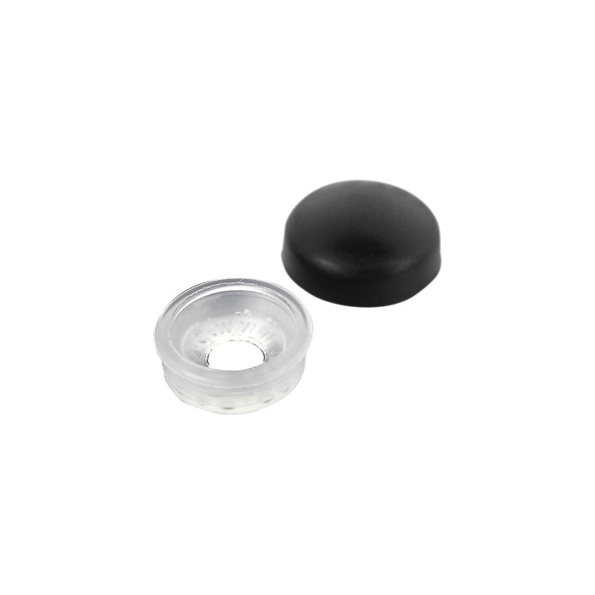 Screw Caps, Black, Fits #6 & #8, 6/PK