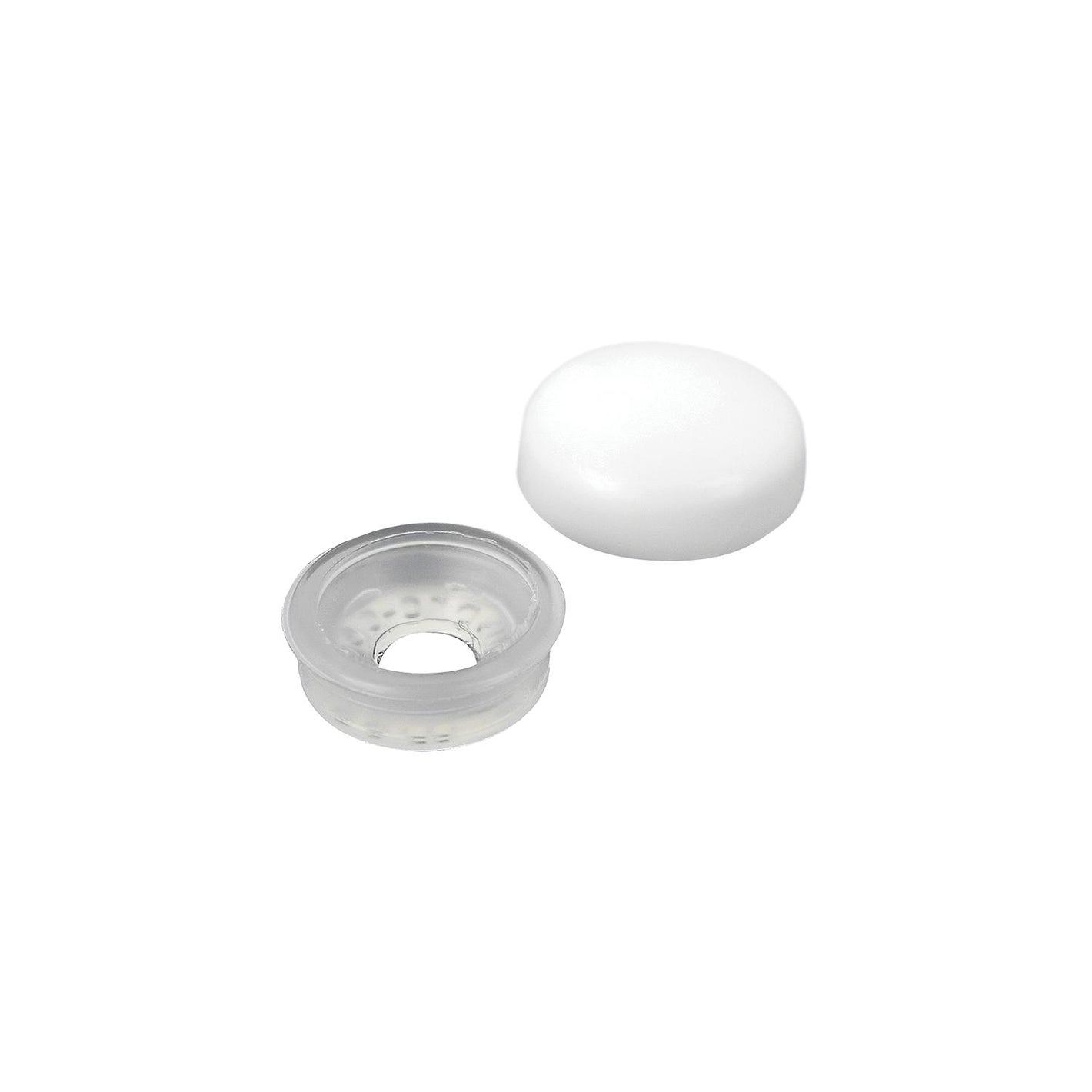 Screw Caps, White, Fits #10 & #12, 6/PK