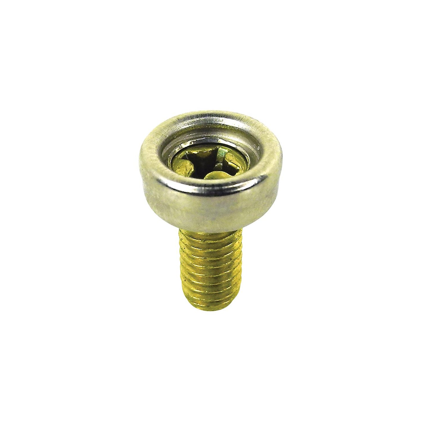 10-32 x 3/8in Stainless Steel Button Stud w/ Brass Machine Screw, 4/PK