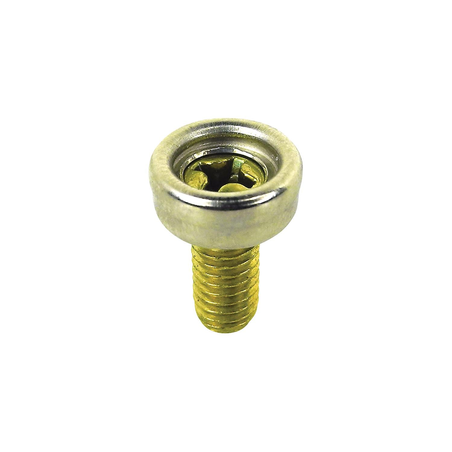 10-32 x 3/8in Stainless Steel Button Stud w/ Brass Machine Screw, 4/PK