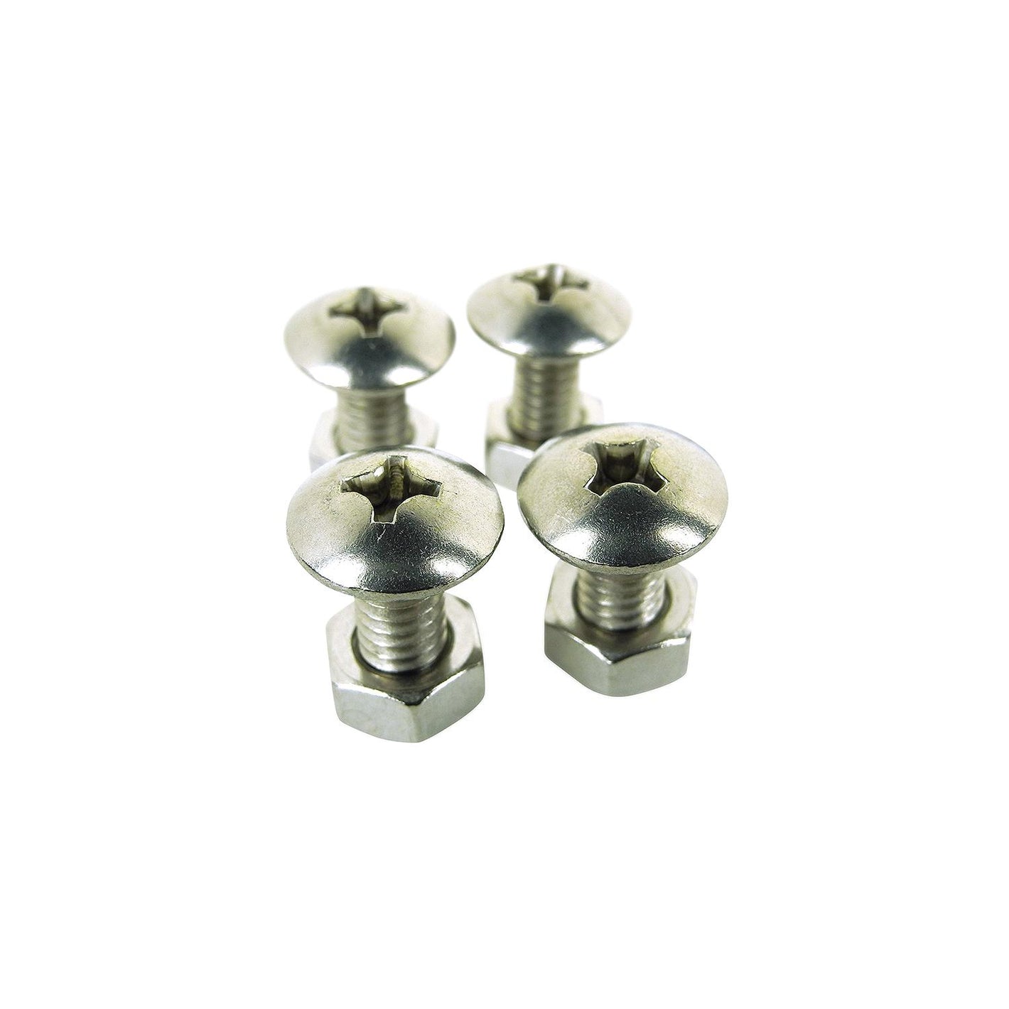1/4-20 Machine Screws & Nuts for License Plate, 4/PK