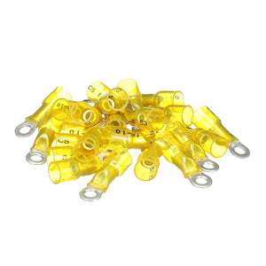 12-10 3/8in Heat Shrink Ring Terminals, 25/PK