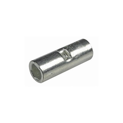 2 Gauge Brazed Non-Insulated Butt Connectors, 5/PK