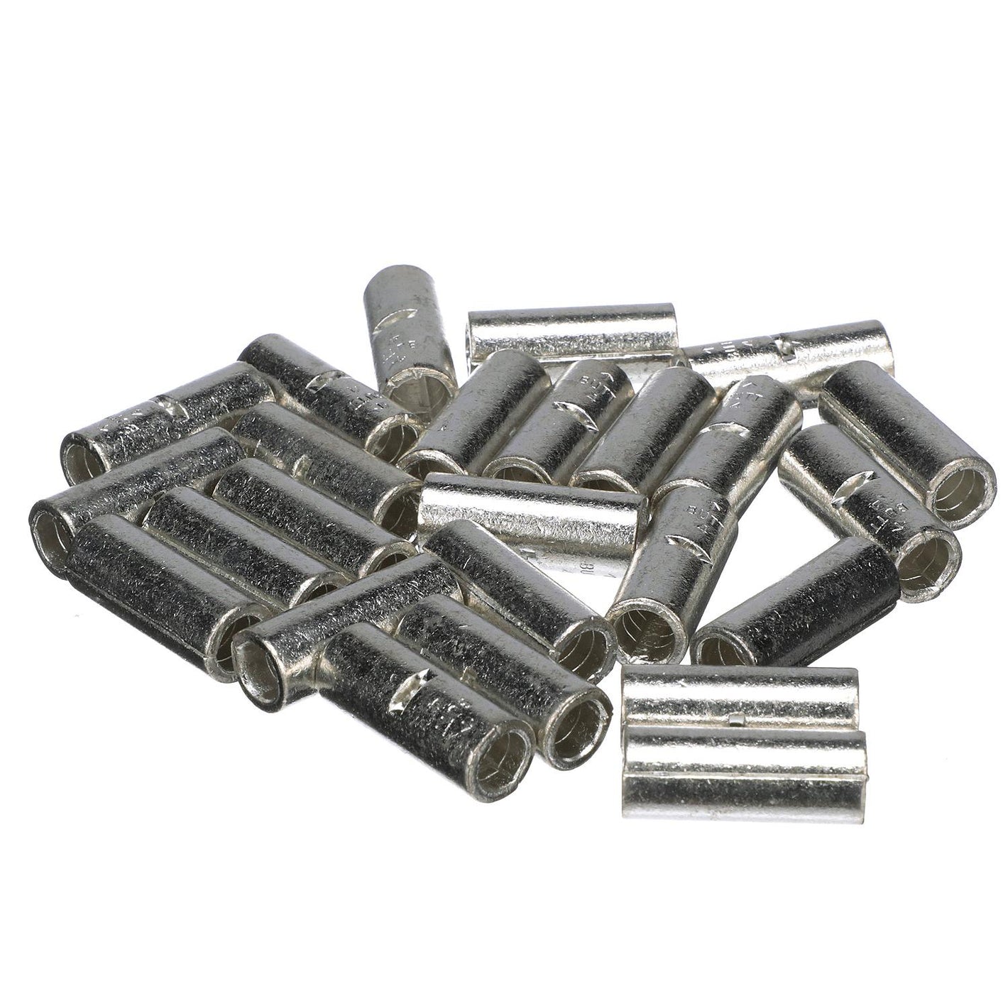 4 Gauge Brazed Non-Insulated Butt Connectors, 25/PK