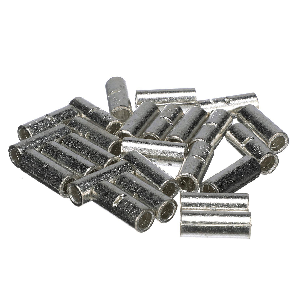 4 Gauge Brazed Non-Insulated Butt Connectors, 25/PK
