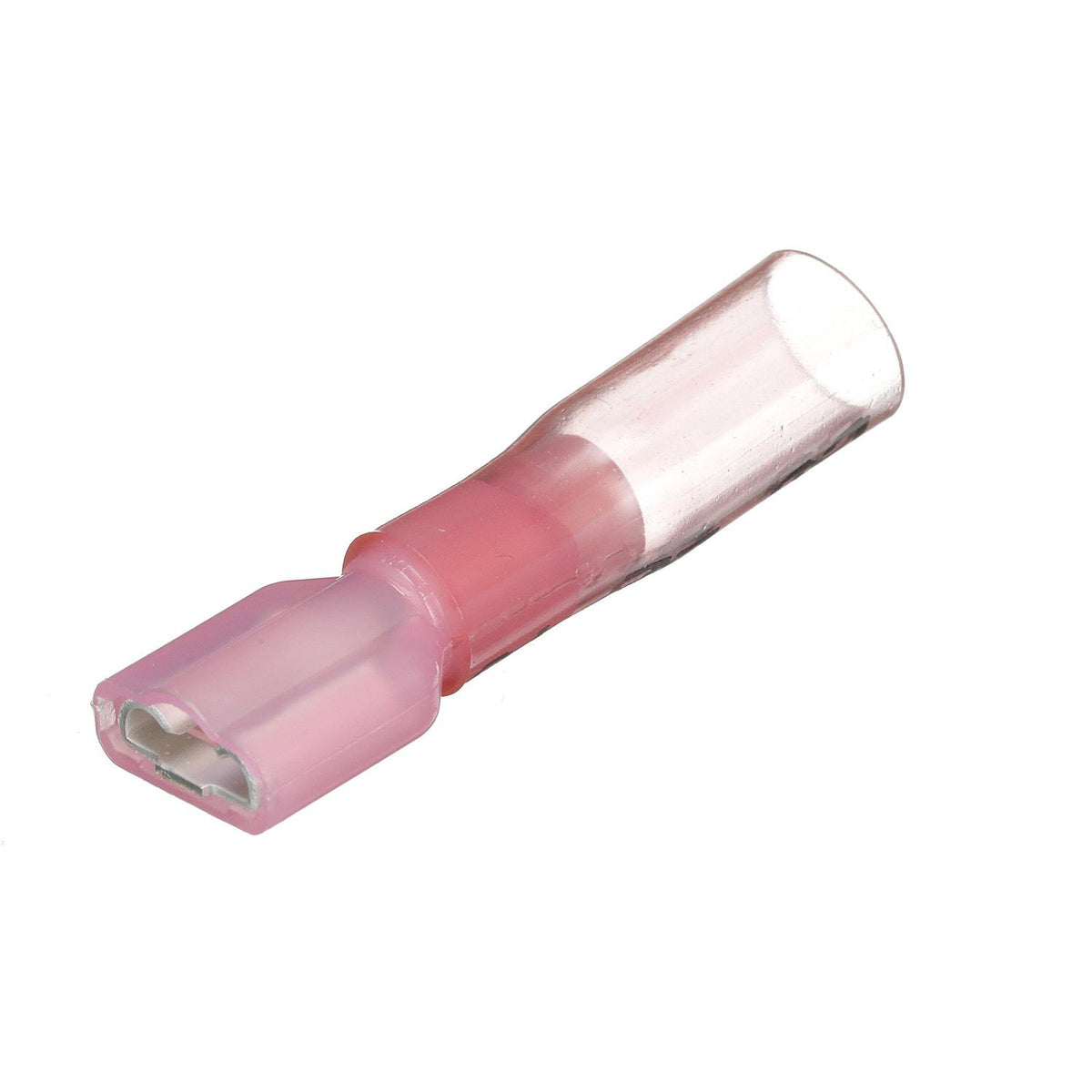 3-to-1 Heat Shrink Insulated Quick Disconnect, 22-18 Ga, 0.250in Female, Red, 25/PK