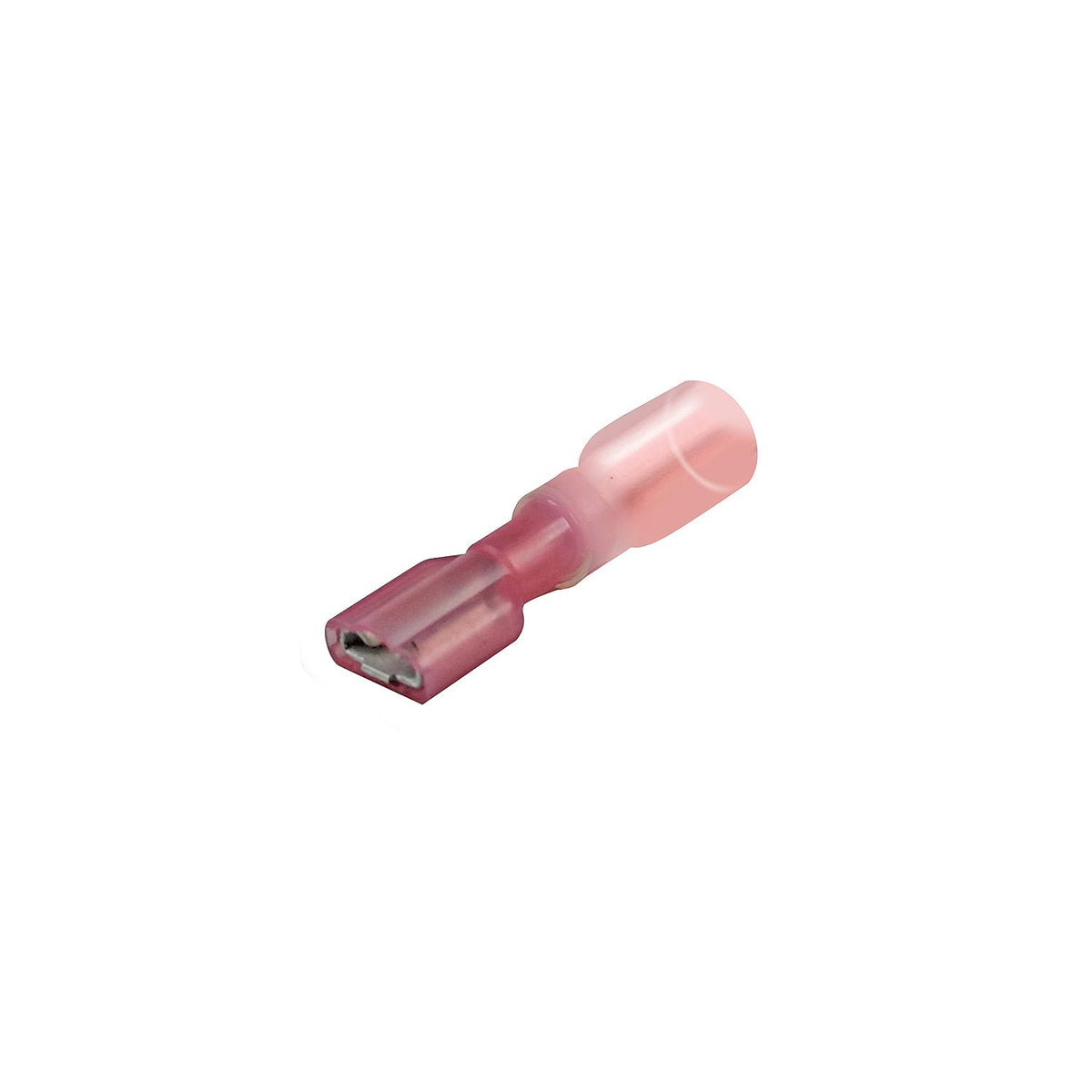 3-to-1 Heat Shrink Insulated Quick Disconnect, 22-18 Ga, 0.250in Female, Red, 25/PK
