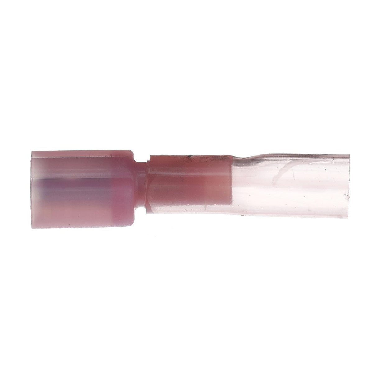 3-to-1 Heat Shrink Insulated Quick Disconnect, 22-18 Ga., 0.250in Male, Red, 25/PK