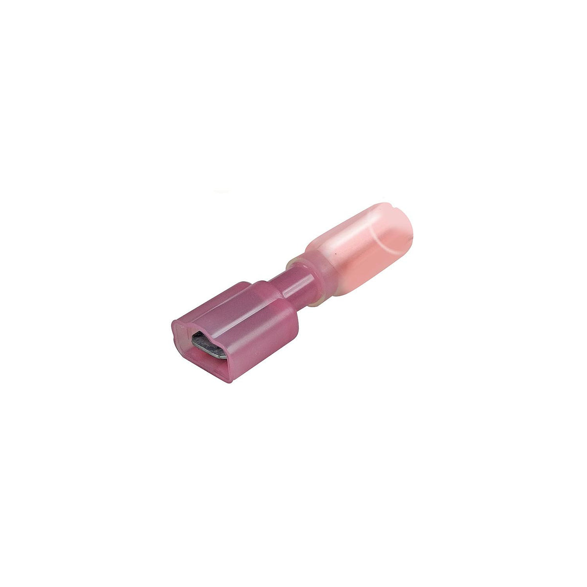 3-to-1 Heat Shrink Insulated Quick Disconnect, 22-18 Ga., 0.250in Male, Red, 25/PK