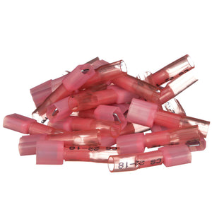 3-to-1 Heat Shrink Insulated Quick Disconnect, 22-18 Ga., 0.250in Male, Red, 25/PK