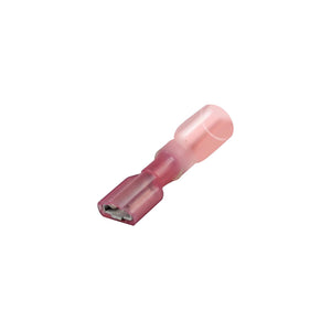 3-to-1 Heat Shrink Insulated Quick Disconnect, 22-18 Ga., 0.187in Male, Red, 25/PK