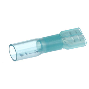 3-to-1 Heat Shrink Insulated Quick Disconnect, 16-14 Ga, .250in Female, Blue, 25/PK