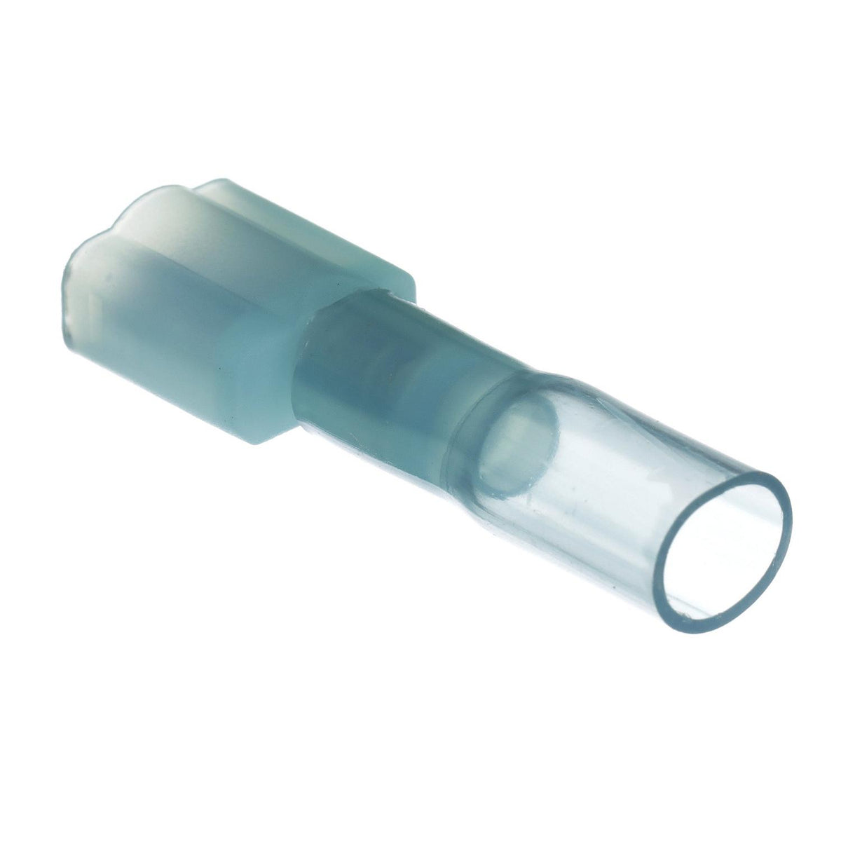 3-to-1 Heat Shrink Insulated Quick Disconnect, 16-14 Ga., 0.250in Male, Blue, 25/PK