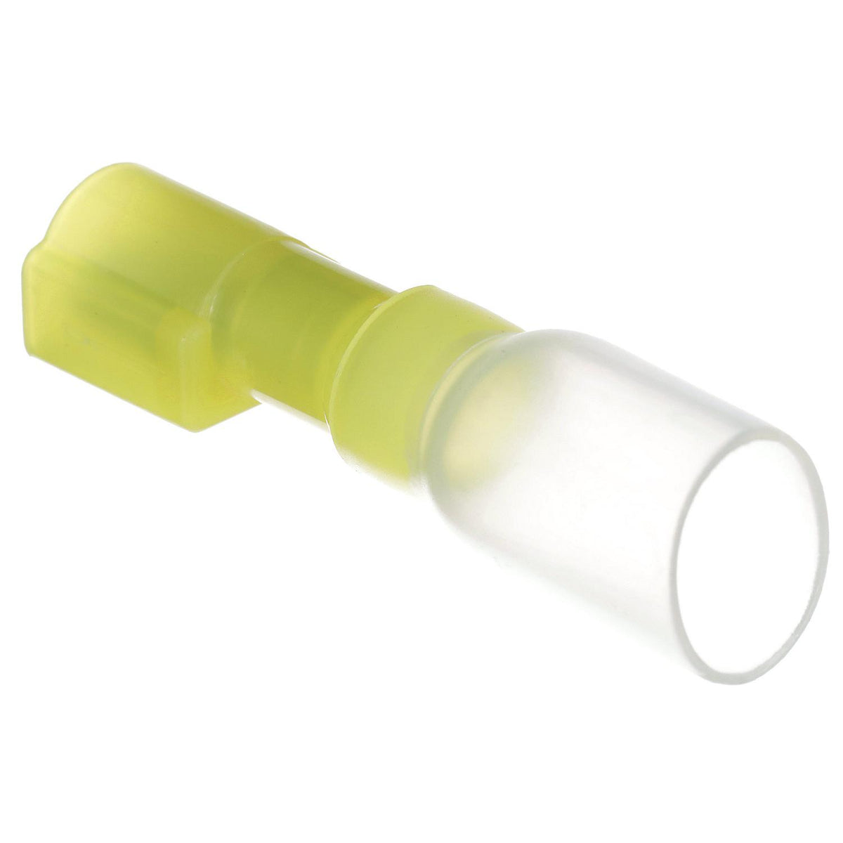 3-to-1 Heat Shrink Insulated Quick Disconnect, 12-10 Ga, .250in Male, Yellow, 25/PK