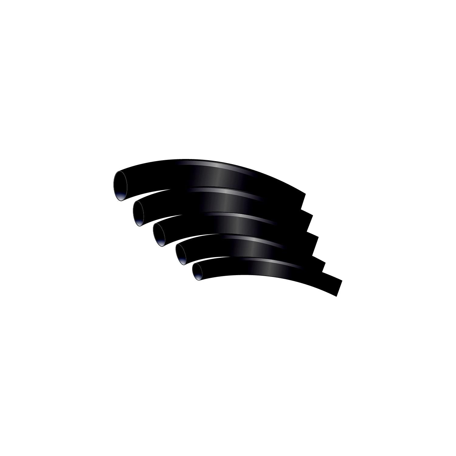 3-To-1 Heat Shrink Tubing w/ Sealant, Black w/ Assorted Sizes, 1/8in to 1/2in x 3in