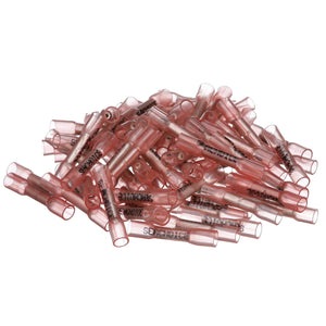 22-18 Heat Shrink Butt Connectors, Red, 500/PK