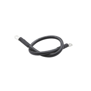 Tinned Copper Battery Assembly, 2 AWG, Black, 2ft