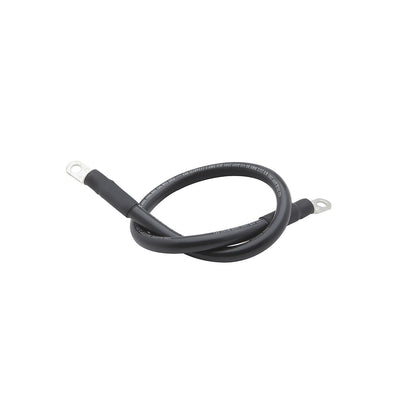 Tinned Copper Battery Assembly, 2 AWG, Black, 2ft