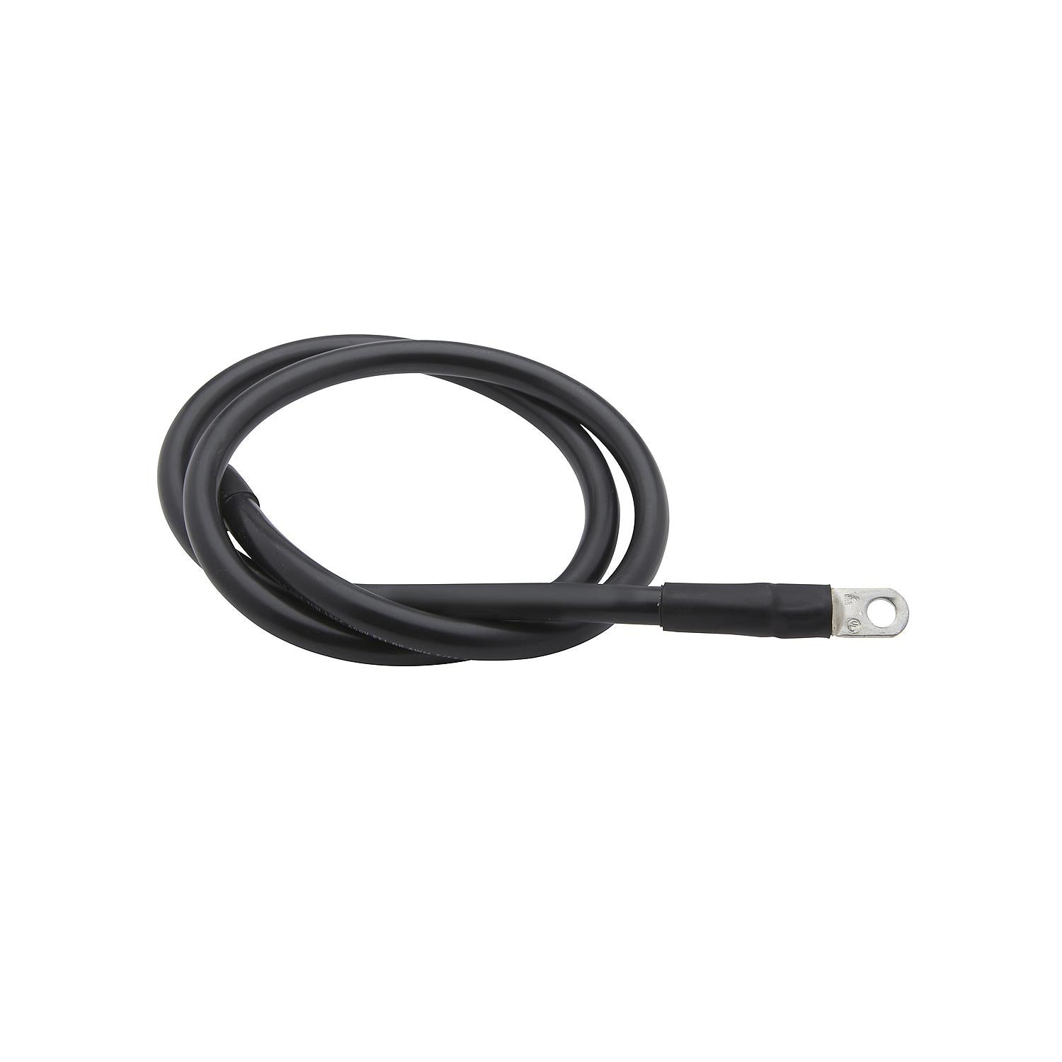 Tinned Copper Battery Assembly, 2 AWG, Black, 4ft