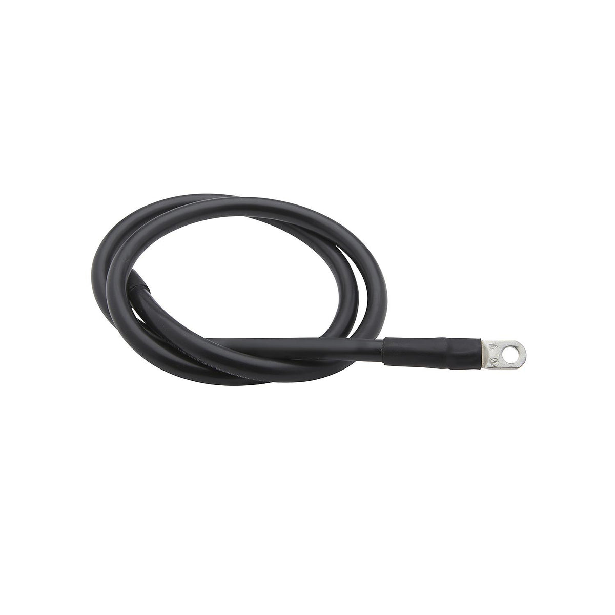 Tinned Copper Battery Assembly, 2 AWG, Black, 4ft