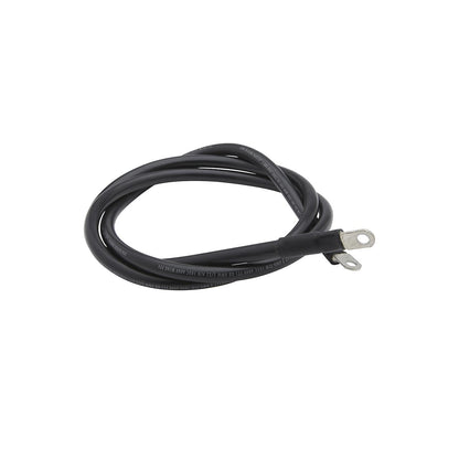 Tinned Copper Battery Assembly, 2 AWG, Black, 6ft
