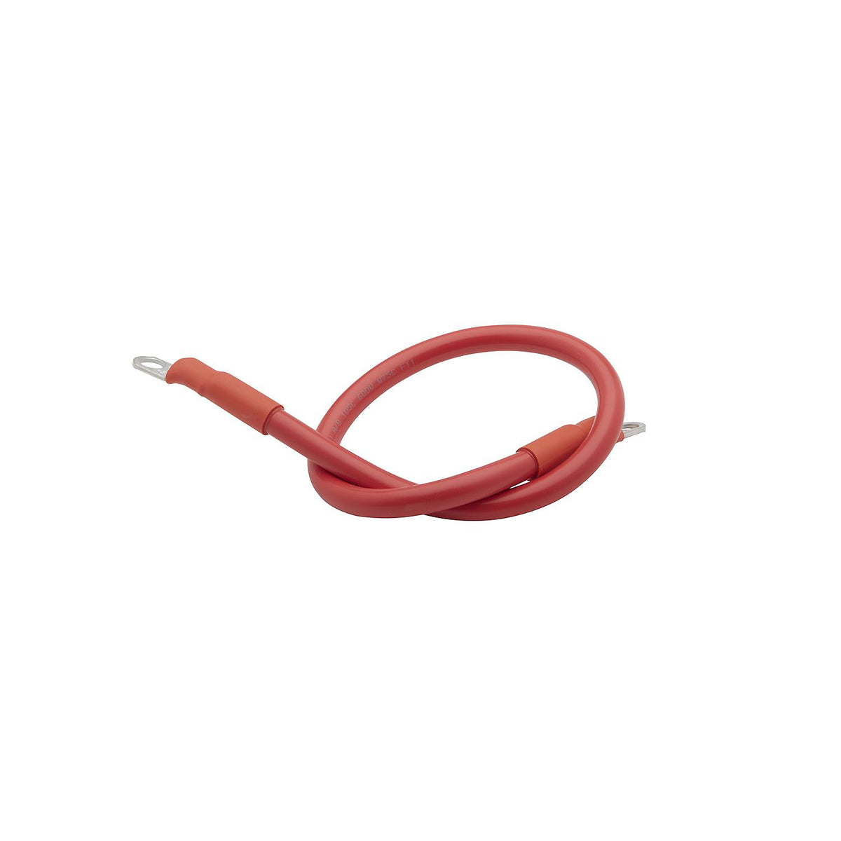 Tinned Copper Battery Assembly, 2 AWG, Red, 2ft