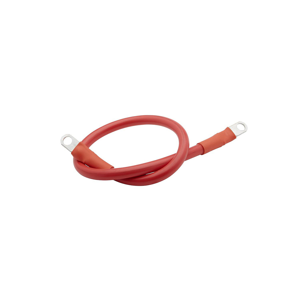 Tinned Copper Battery Assembly, 2 AWG, Red, 2ft