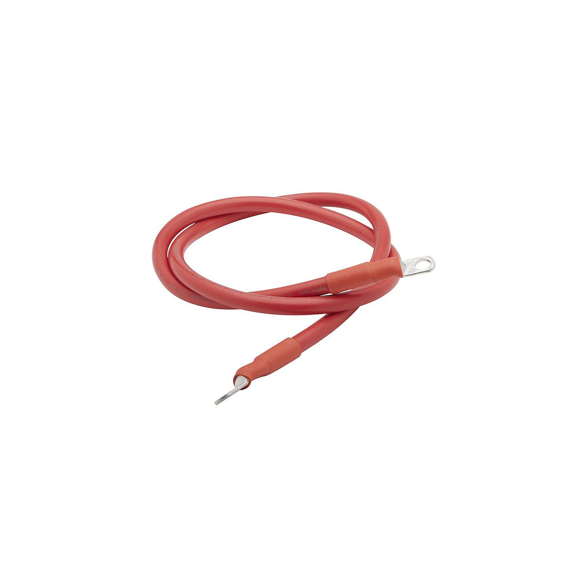 Tinned Copper Battery Assembly, 2 AWG, Red, 4ft